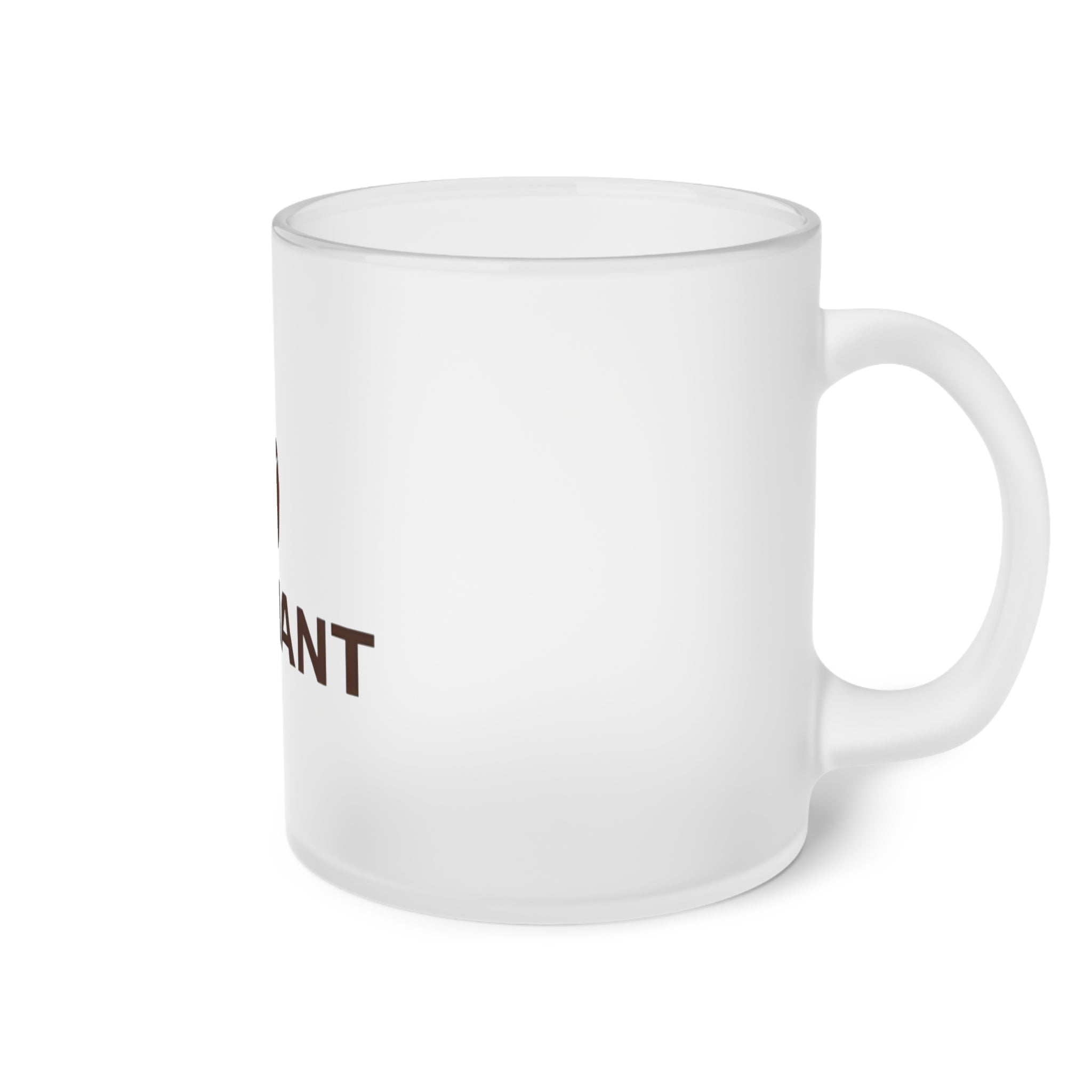Frosted Glass Coffee Mug — LEOMANT Logo Drinkware