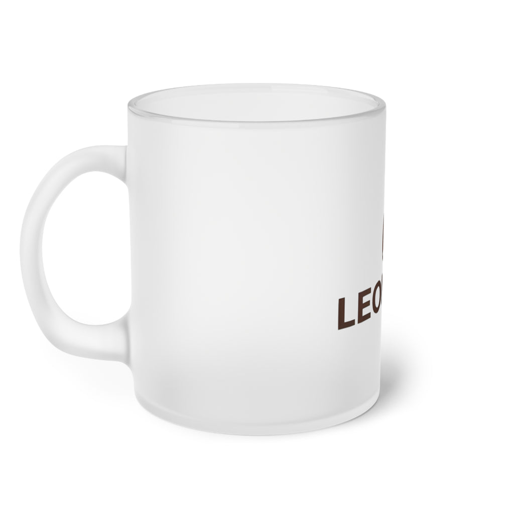 Frosted Glass Coffee Mug — LEOMANT Logo Drinkware