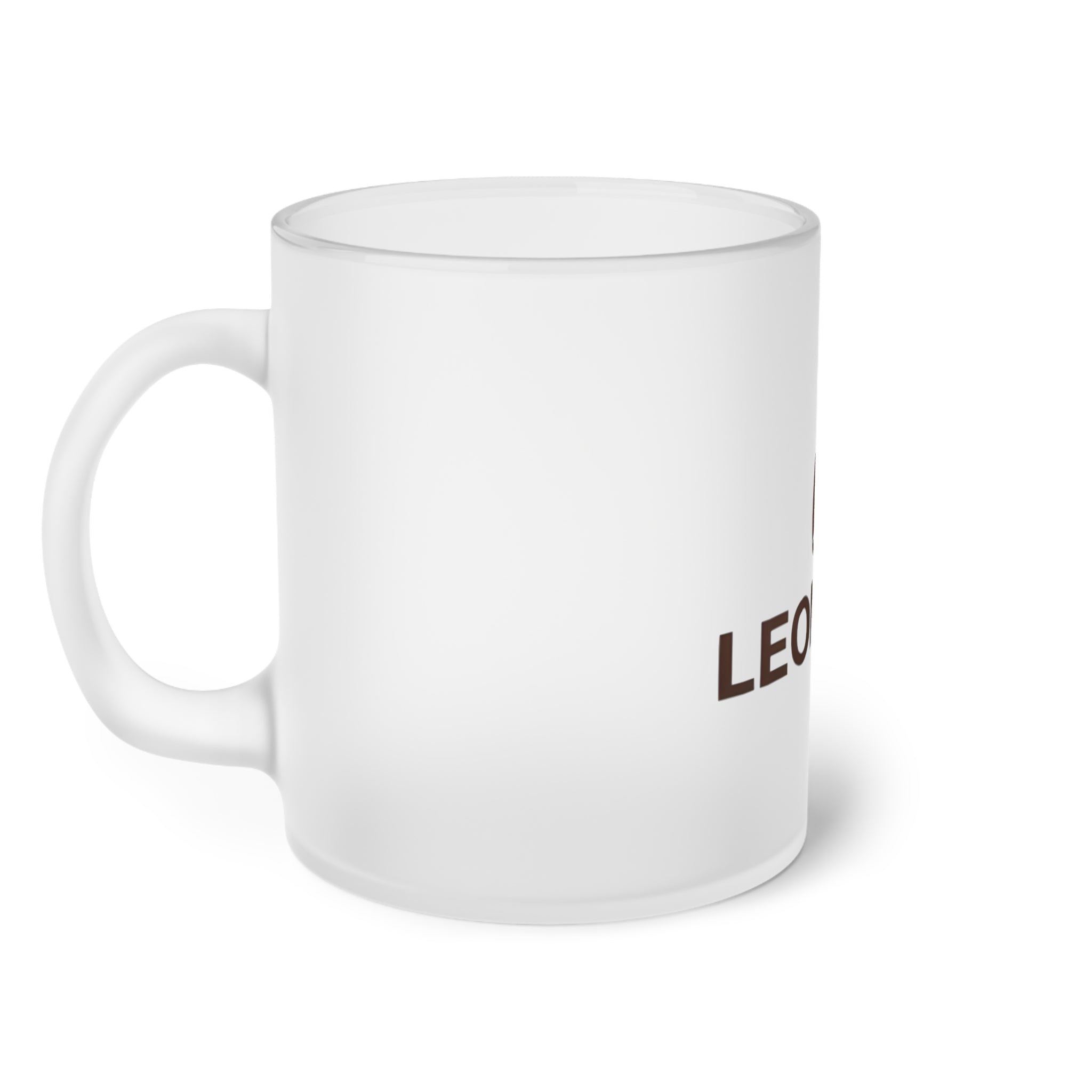 Frosted Glass Coffee Mug — LEOMANT Logo Drinkware